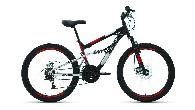 Велосипед подростковый Altair MTB FS D d-24 3x6 (2022) 15" черный/красный